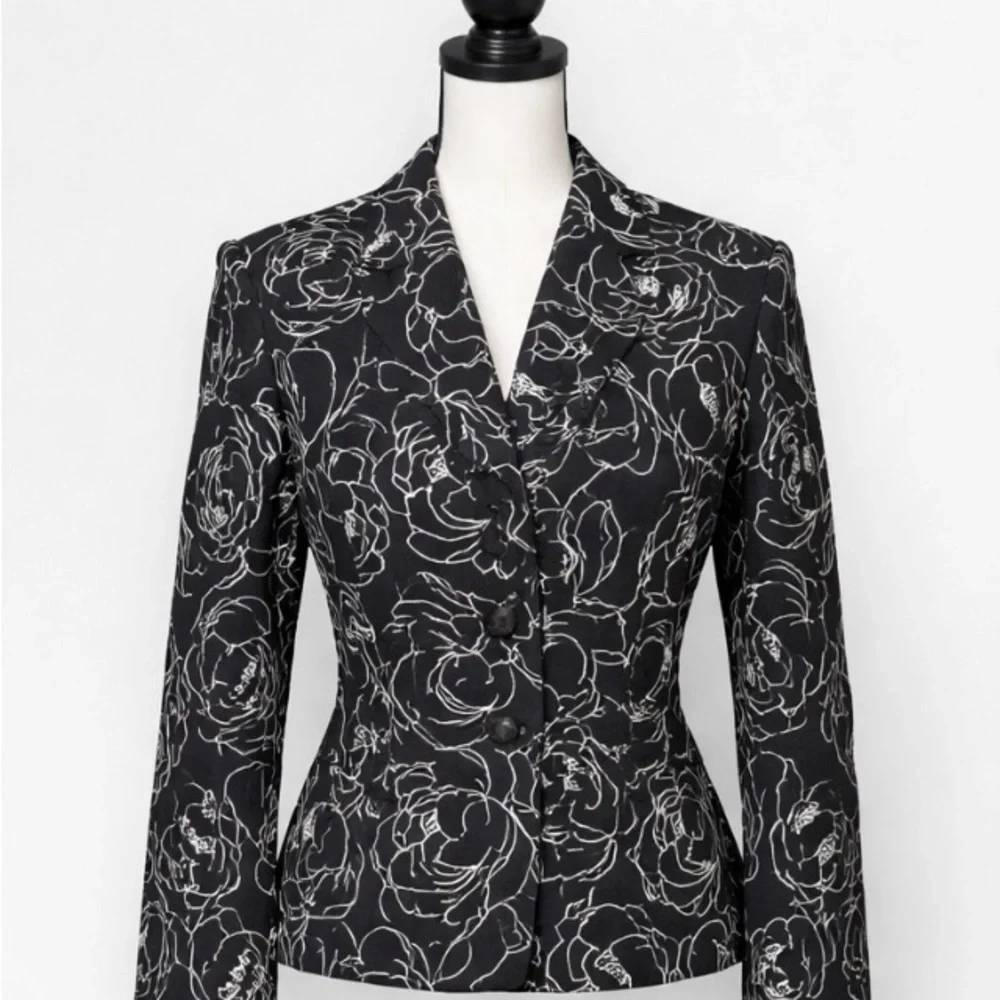 Jones New York Country Embroidered Blazer - 100% Cotton - Picture 1 of 4